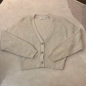 Wilfred Beige Button-Up Cardigan